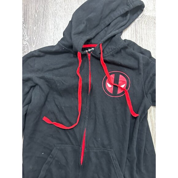 Marvel Deadpool Hoodie Men's Size Medium Full Zip Long Sleeve Causal Back - Picture 2 of 8